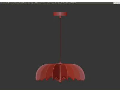 Ballet Pendant Lamp Low-poly 3D model