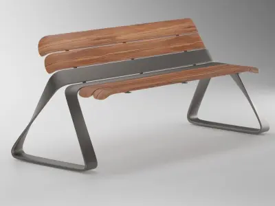 urban bench 3D model purchase