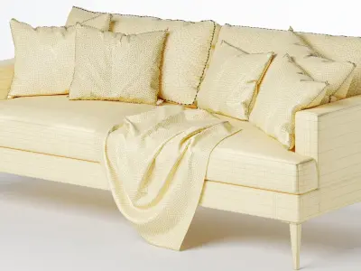 Andes 3 seater sofa 3D model