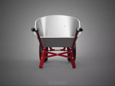 MANUAL HAND PUSH WHEELBARROW CART GARDEN DUMP MATERIAL HANDLING 3D model