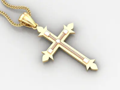 Cross Light Gold 4CP074 3DM STL 3D print model purchase