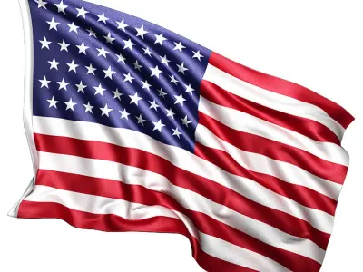 Realistic Looping Flag Animation 3D model