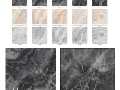 Cifre Ceramica Set 20 - Lixium Marble Bundle - 3 Colors - 4k Texture