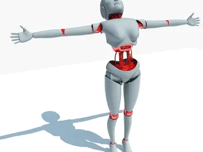 Rigged Human Robot 3D model