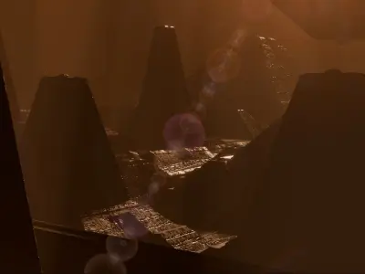 sci-fi city  Low-poly 3D model