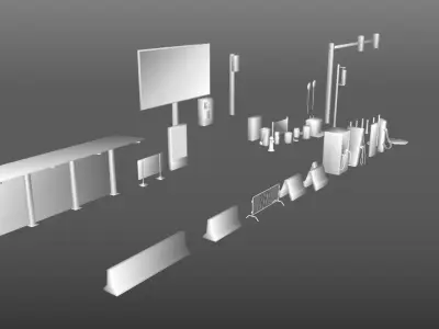 Street Props concept - Street Concept Model 1 - Library Street 3D print model