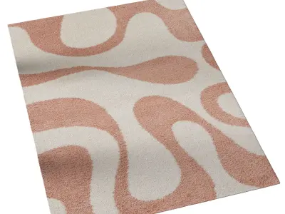 Shaggy rug Louise Rose By Benuta 3D model