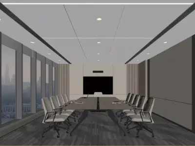 Modern Conference Room 3D model