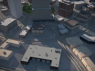 City 02 Low-poly 3D model