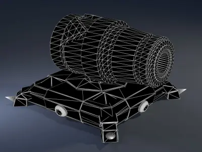 Cannon - Clash of Clans - Gold  Free low-poly 3D model