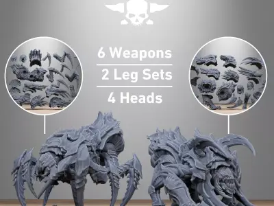 Xenarid Spider Beasts 3D print model