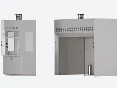 Fume Hood Set 3D model