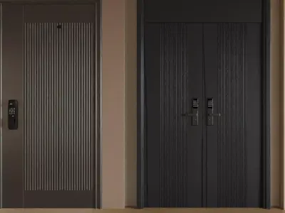 The entrance door 3D model