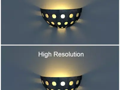 wall lights Free low-poly 3D model