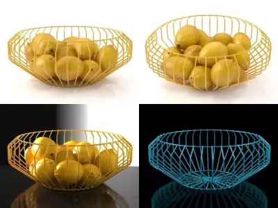 Cape Wire Bowls 3D model