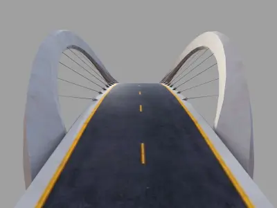 Low Poly Bridge for AR-VR-Metaverse-Mix Reality Low-poly 3D model