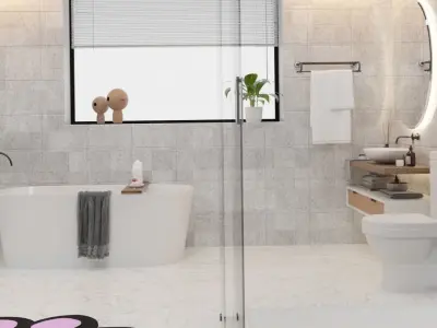 bathroom Low-poly 3D model purchase
