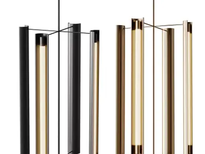 Carson Four Light Tall Pendant 3D model