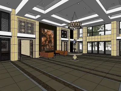 vacation spot-Resort-Fashion Leisure Hotel-0277 3D model