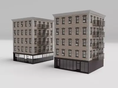  New York Downtown Modular Building 3D model
