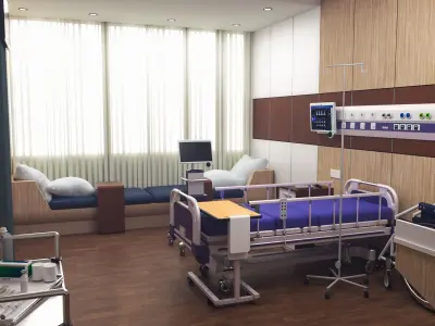 MEDICAL SPACES-HOSPITAL ROOM  3D model