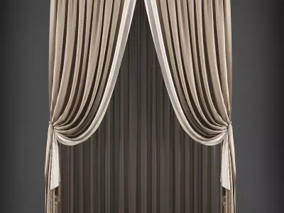 Curtain Low-poly 3D model 134