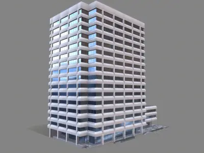 221 Main Street Building San Francisco Low-poly 3D model