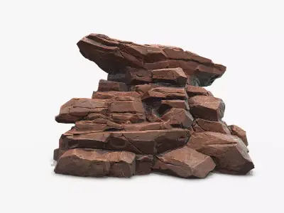 Sharp Rock 3 two texture Low-poly 3D model