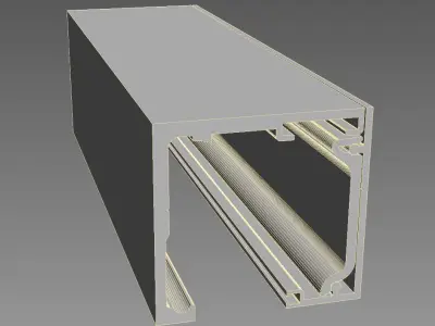 Aluminium profiles 3D model