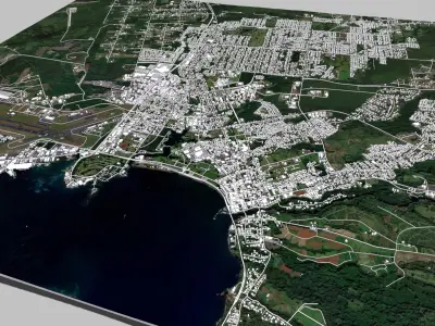 Cityscape Hilo Hawaii 3D model
