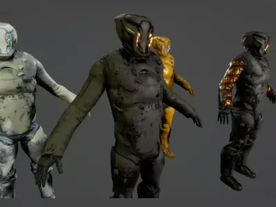 Robot Assistant A1 Low-poly 3D model