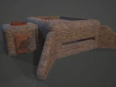 Bunker Dot Low-poly 3D model