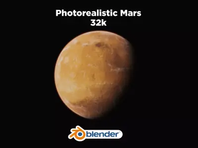 32k Photorealistic Mars for Blender 3D model