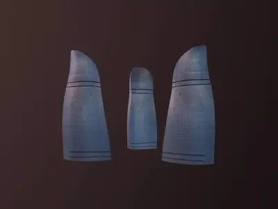 Baku Flame Towers  Low-poly 3D model