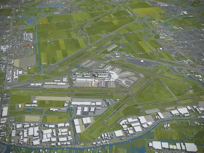 North Holland - full region Low-poly 3D model