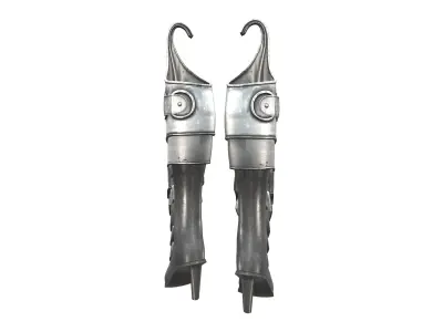 Sci-fi Medieval Steampunk High Heel Metal Armour Boots Low-poly 3D model