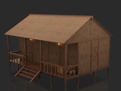 Medieval Fantasy House 02 3D model