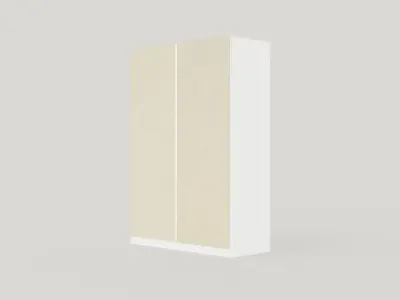 Sliding Door Wardrobe VISTA 150 White Low-poly 3D model