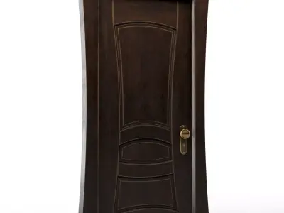 Door wooden Cartoon 2 3D model