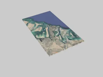 ABU DHABI City Low-poly 3D model