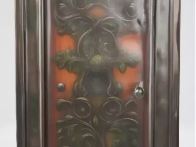 Green door 3D model