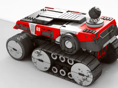 sci-fi planet explorer vehicle 3D model