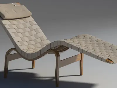 Bruno Mathsson Chaise Lounge mental ray 3D model