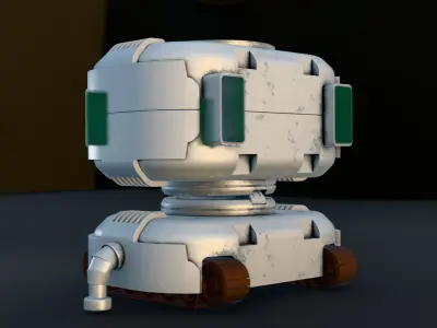 Robot 2 Low-poly 3D model