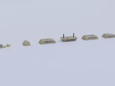 Road stud Low-poly 3D model