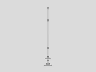 Backdrop Banner Stand - Geometry Only No Textures No Materials 3D model