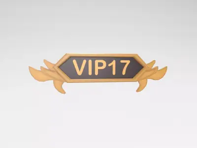 Game VIP Symbol v4 003 Low-poly 3D model