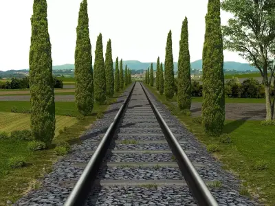 railroad 3D model