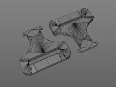 Dredd vest Cobra buckles 3D print model