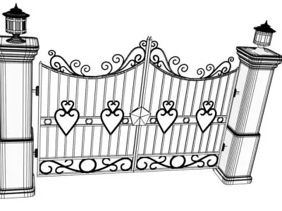 Medieval Gate 3D model